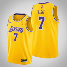 Men's Los Angeles Lakers JaVale McGee #7 2020 NBA Finals Champions Icon Yellow Jersey