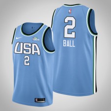 2019 NBA Rising Star Men's Team World Lonzo Ball #2 Blue Swingman Jersey