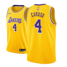 Men 2018-19 Alex Caruso Los Angeles Lakers #4 Icon Edition Gold Jersey