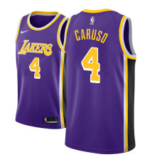 Men 2018-19 Alex Caruso Los Angeles Lakers #4 Statement Purple Jersey