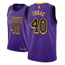 Men NBA 2018-19 Ivica Zubac Los Angeles Lakers #40 City Edition Purple Jersey