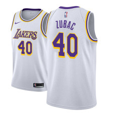 Men 2018-19 Ivica Zubac Los Angeles Lakers #40 Association White Jersey