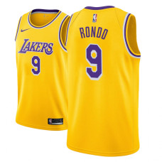Men 2018-19 Rajon Rondo Los Angeles Lakers #9 Icon Edition Gold Jersey