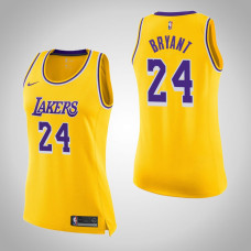 Women's 2018-19 Season Kobe Bryant Los Angeles Lakers #24 Icon Gold Swingman Jersey