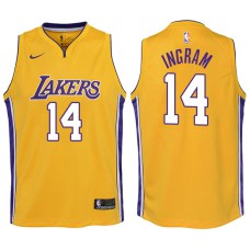 Youth 2017-18 Season Brandon Ingram Los Angeles Lakers #14 Icon Yellow Swingman Jersey