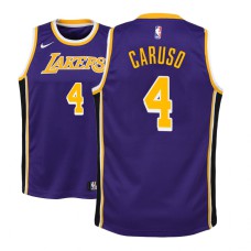 Youth 2018-19 Alex Caruso Los Angeles Lakers #4 Statement Purple Jersey