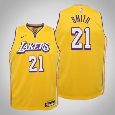 Youth J.R. Smith Lakers #21 City Gold 2020 Season Jersey