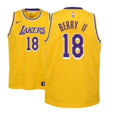 Youth 2018-19 Joel Berry II Los Angeles Lakers #18 Icon Edition Gold Jersey