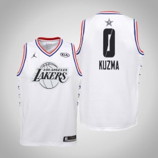 2019 NBA All-Star Youth Los Angeles Lakers Kyle Kuzma #0 White Swingman Jersey