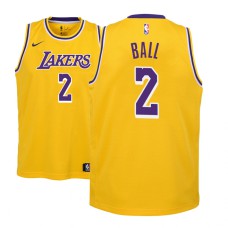 Youth 2018-19 Lonzo Ball Los Angeles Lakers #2 Icon Edition Gold Jersey
