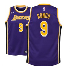 Youth 2018-19 Rajon Rondo Los Angeles Lakers #9 Statement Purple Jersey