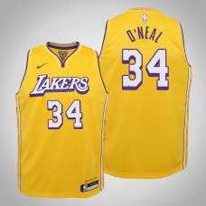 Youth Shaquille O'Neal Lakers #34 City Gold 2020 Season Jersey